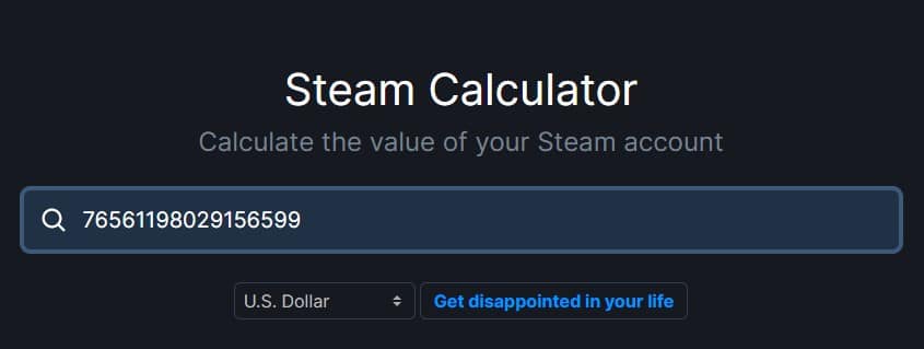 Paste your Steam URL