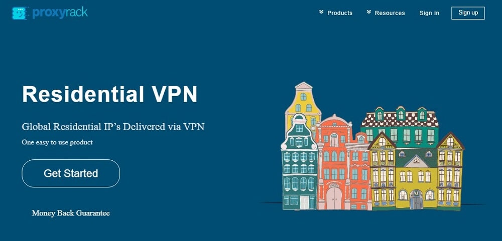 Proxyrack VPN Homepage