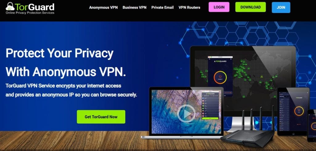 TorGuard VPN Homepage