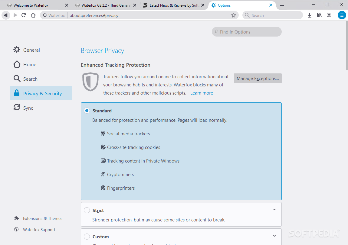 waterfox review security