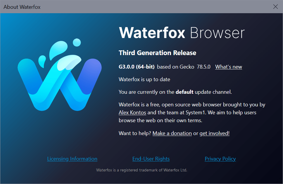 waterfox browser