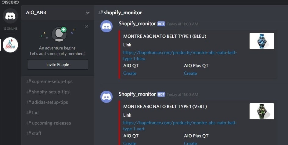 AIO bot Discord