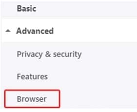 Browser as shown below