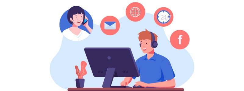 Offer different channels for customer support