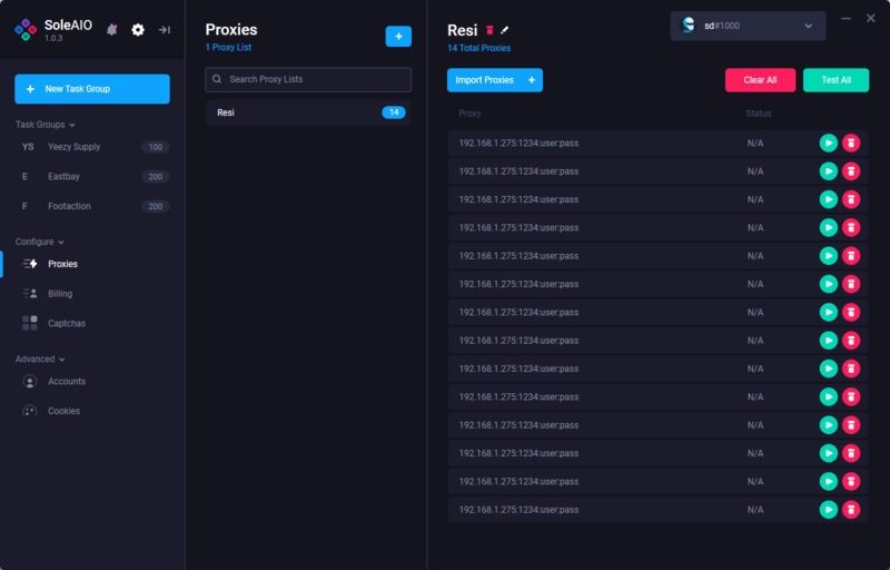 Support for Proxy Configuration of Solo AIO