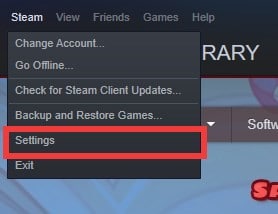 steam settings