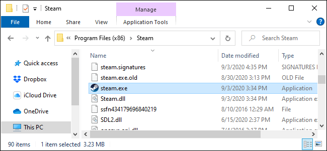 steam.exe file location