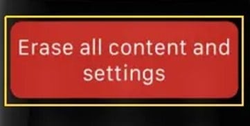 Erase all content and settings