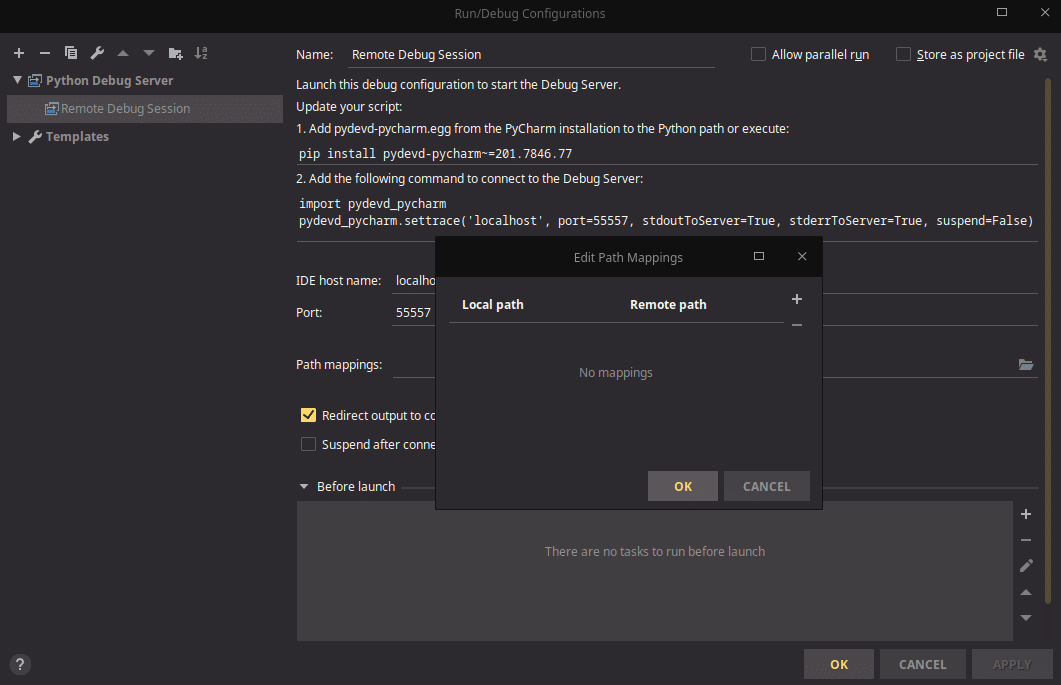 PyCharm remote debugging