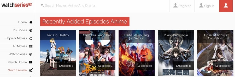 Watch series anime