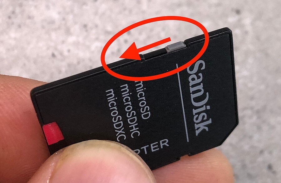 micro SD card write protection switch