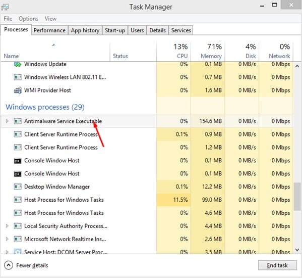 Antimalware Service Executable