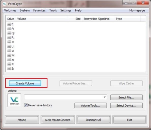 Create Volume-using-veracrypt