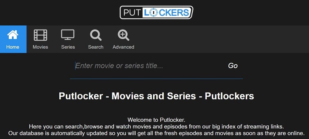 Putlockers Homepage