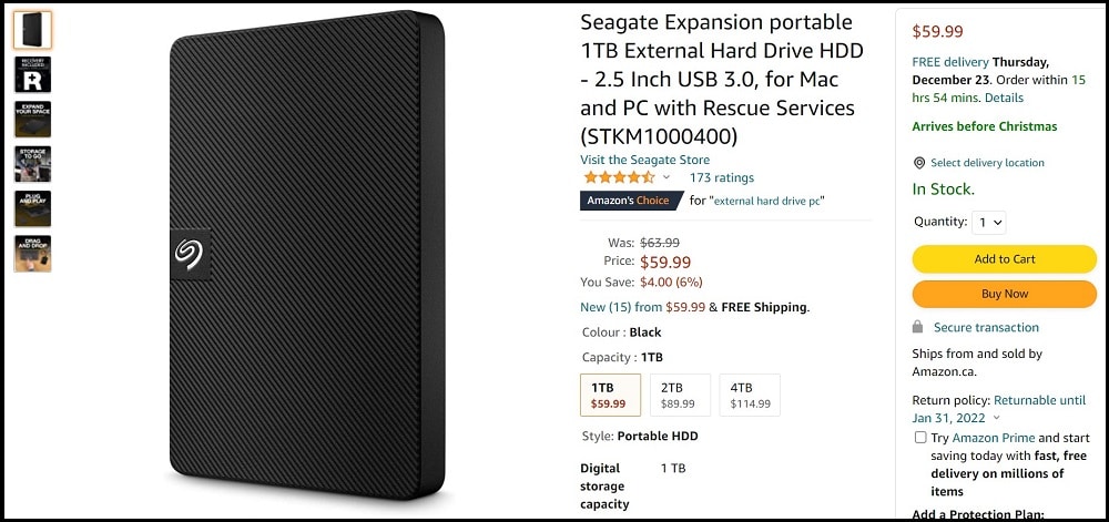 Seagate Expansion Hard drive