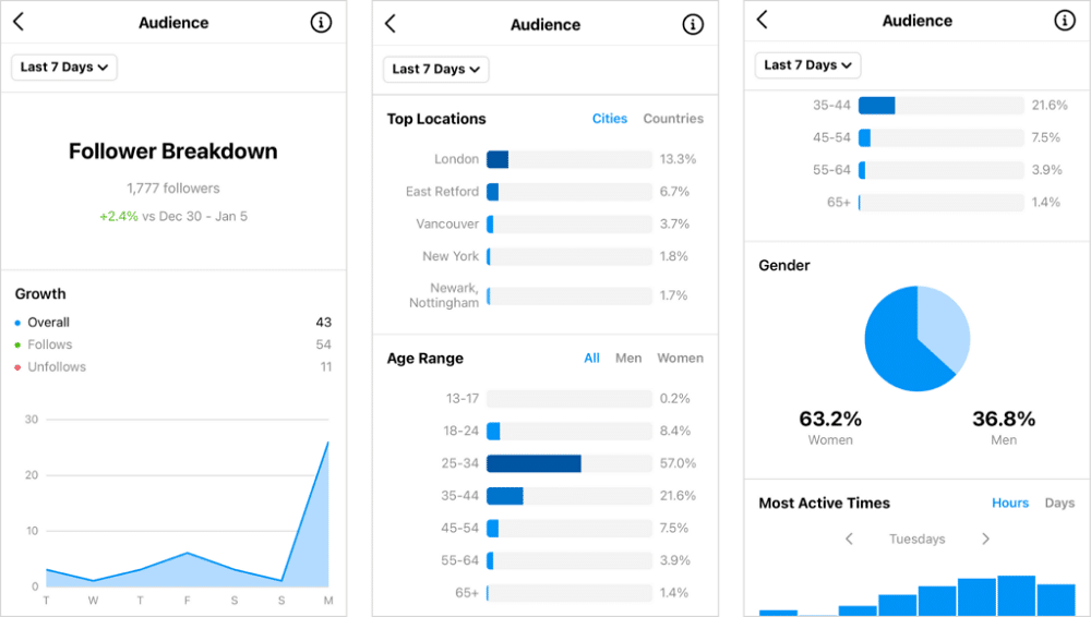 View Instagram insights data