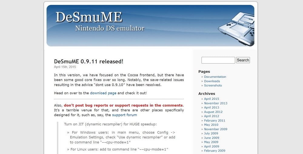 nintendo ds emulator for pc 32 bit