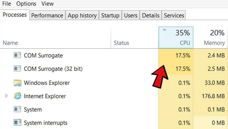 Dllhost exe high CPU usage