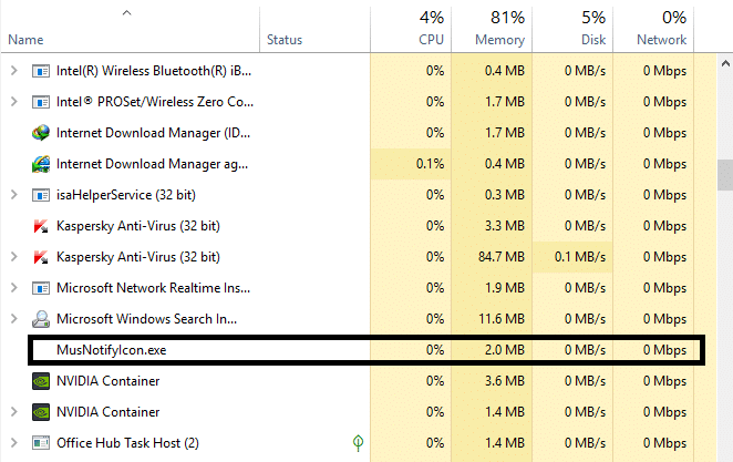 MusNotifyIcon.exe file and right click on it