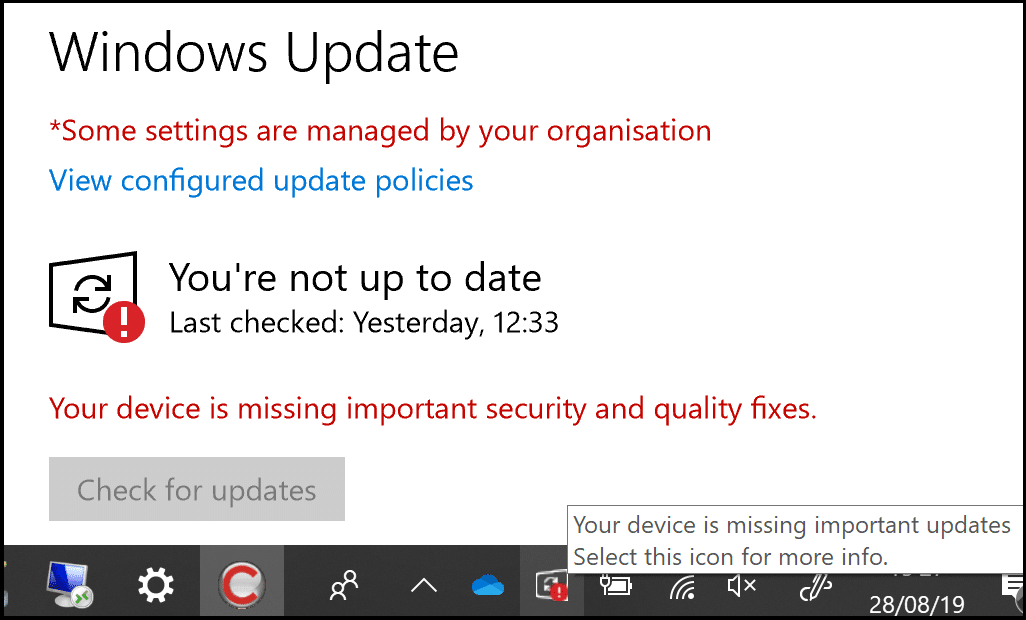 MusNotifyIcon.exe popup with a red exclamation mark keep
