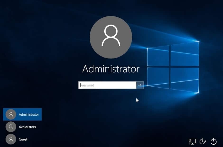 PC administrator account