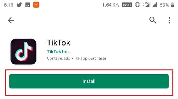 downloading and installing tiktok app store