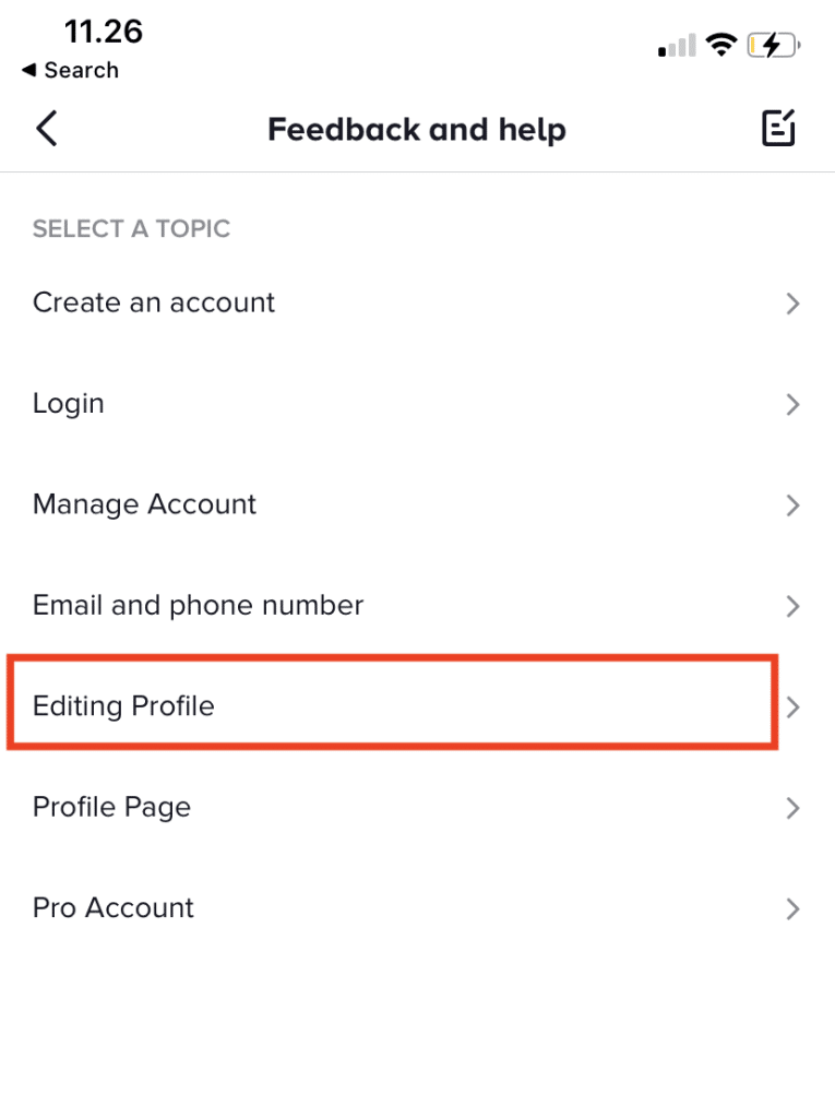 tiktok Edit Profile