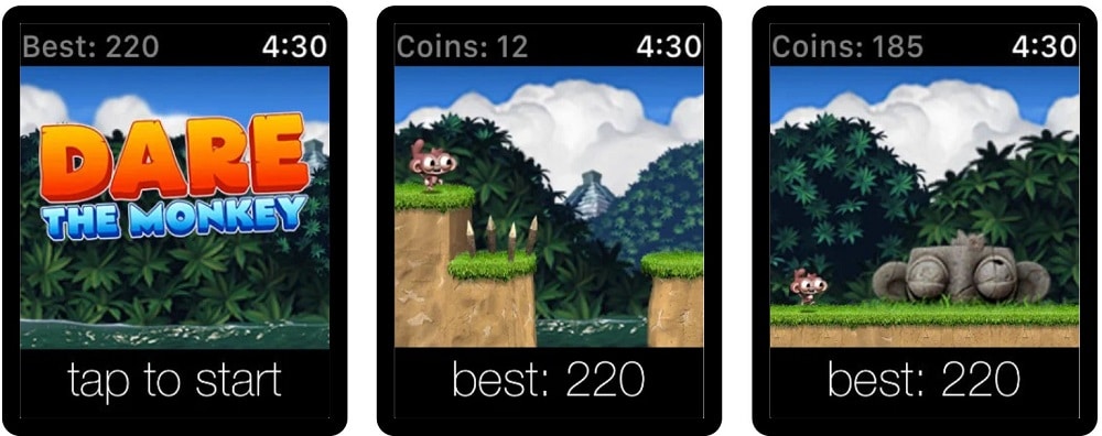 Dare the Monkey apple watch game