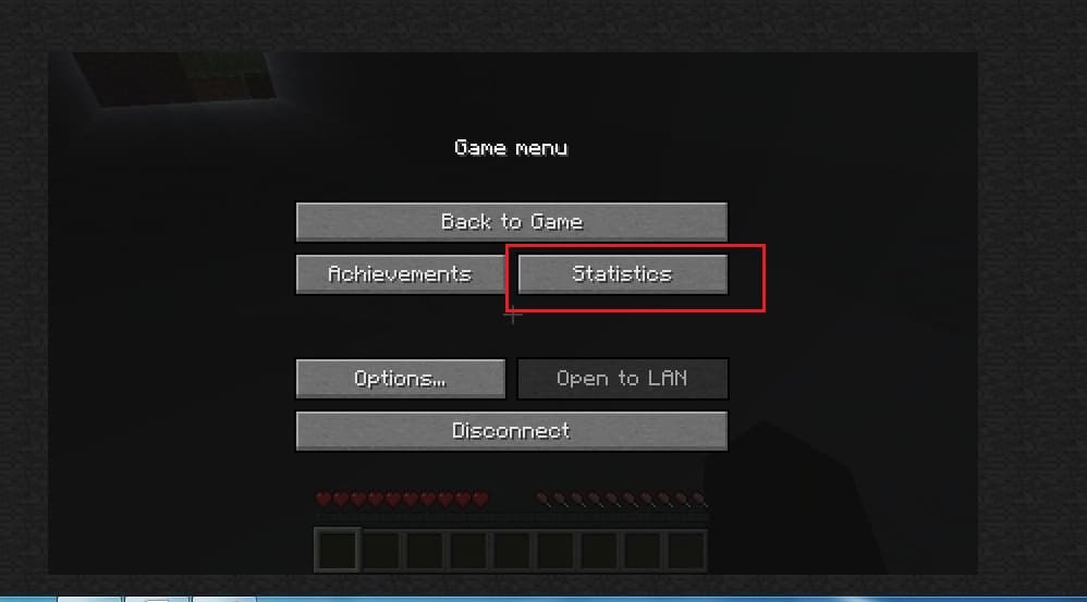 Minecraft Statistics options