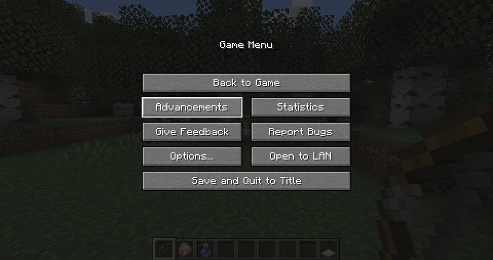 Minecraft different game options