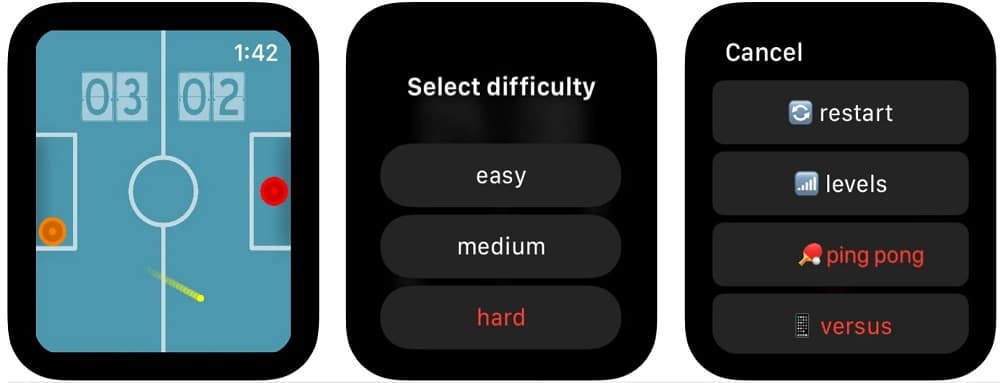 Ping Pong apple watch game