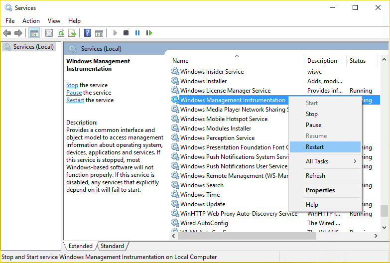 Restart-Windows-Management-Instrumentation-Service