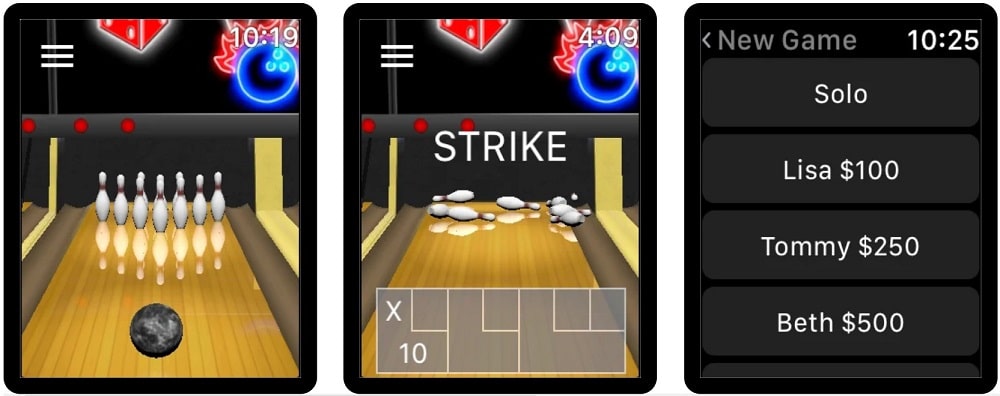 Vegas Bowling Lite apple watch game