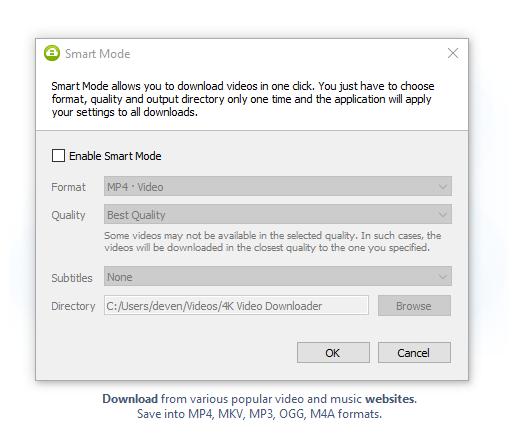 4k video downloader smart mode