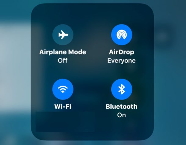 Disable Bluetooth, Wi-Fi, and AirDrop