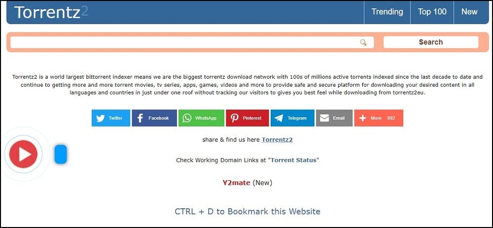 Torrent2 Homepage
