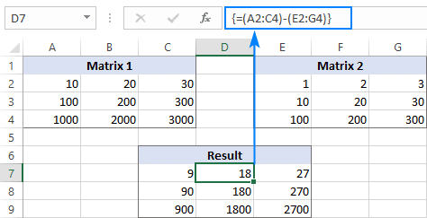 Using the subtraction function in complex formulas