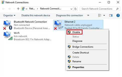 Disable network. Network Adapter randomly stop working. Windows 10 disable Network browser. Windows 10 disable Network browser Port. Disable Internet connection, but do not turn of Networks interfaces..