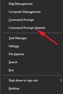 Click on the Command Prompt and choose to run it as an admin