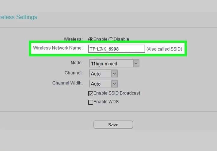 Network name (SSID)