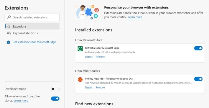 Personalise your browser with extention