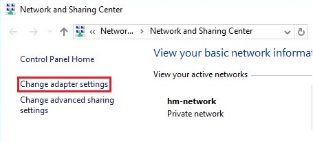 Select the Network adapters section