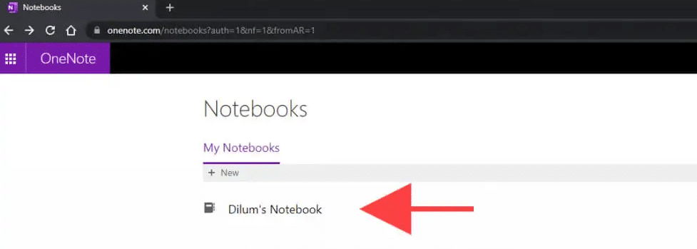 Select the notebook