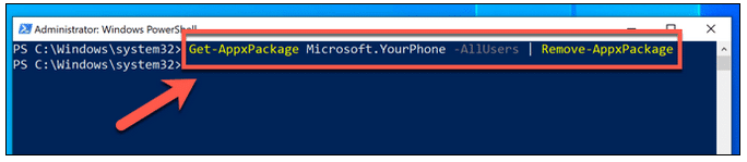 Windows PowerShell window