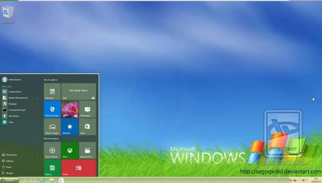 Windows XP theme