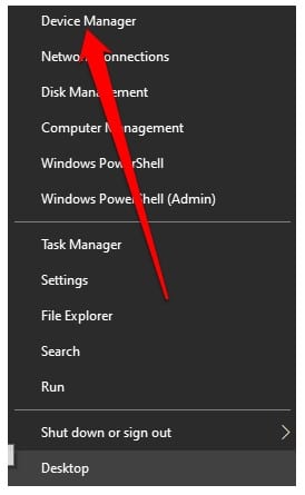 Device Manager and then select on Device Drivers