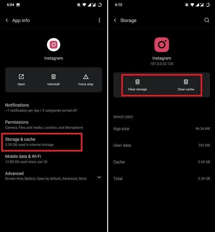 Device Storage choose Internal Storage