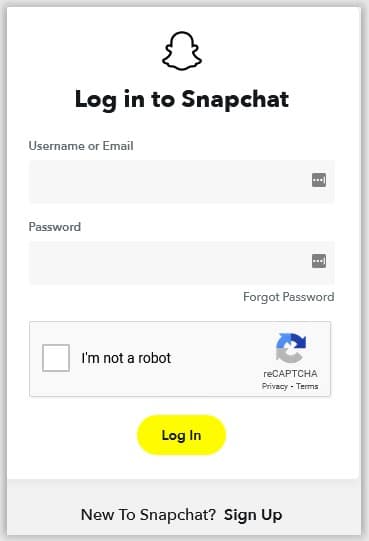 Enter your account's password on snapchat app
