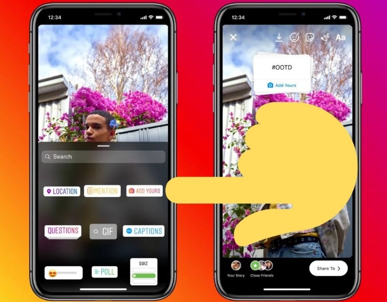 Instagram Introduced Add Your Sticker