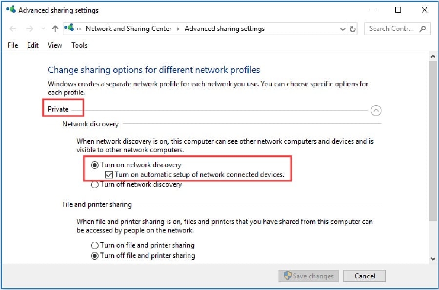 Network Discovery is Turned Off in Windows